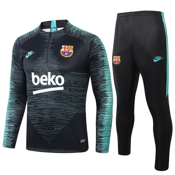 Chandal Del Barcelona 2019-2020 Negro Verde Blanco